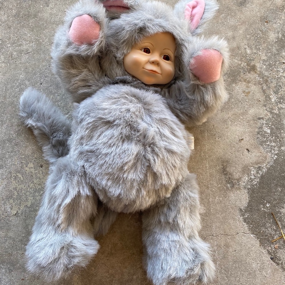 1990 vintage Center Stage KITTY CAT Doll 16" plush
